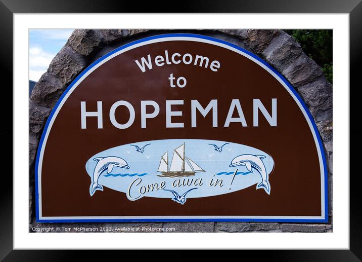 Discovering Hopeman Framed Mounted Print by Tom McPherson