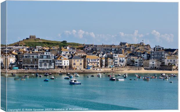 High Tide at St Ives  Canvas Print by Rosie Spooner