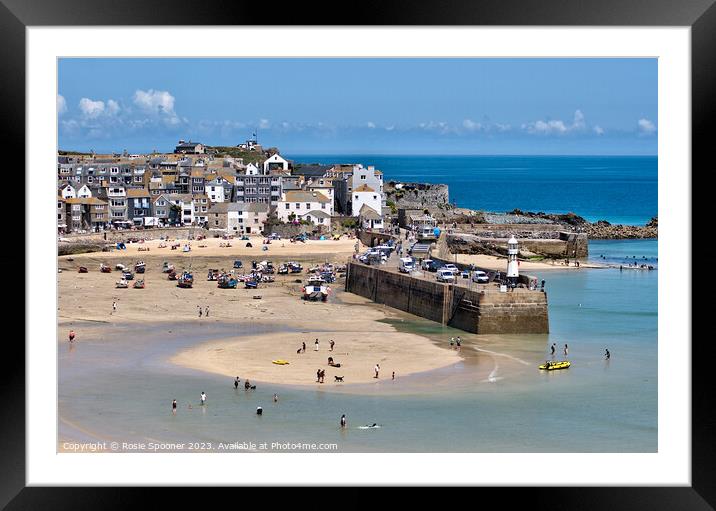 Smeaton's Pier St Ives Cornwall Framed Mounted Print by Rosie Spooner
