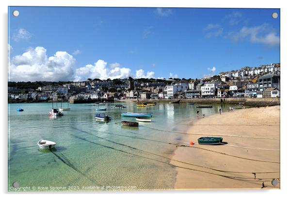 Early morning at St Ives  Acrylic by Rosie Spooner