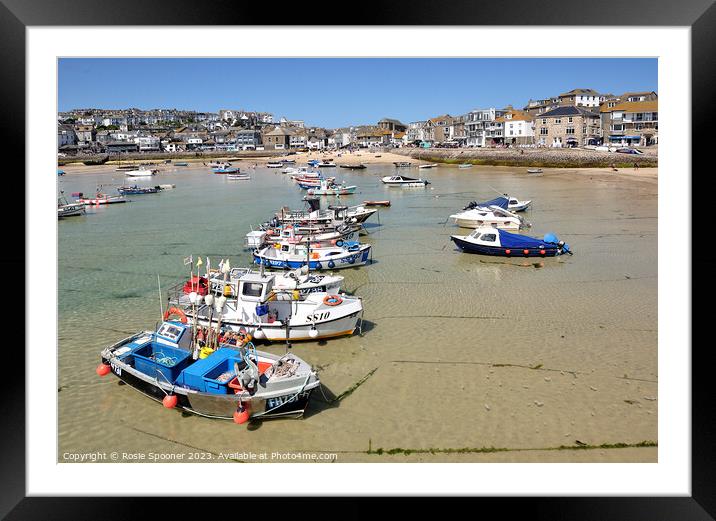 Boats at St Ives Cornwall Framed Mounted Print by Rosie Spooner