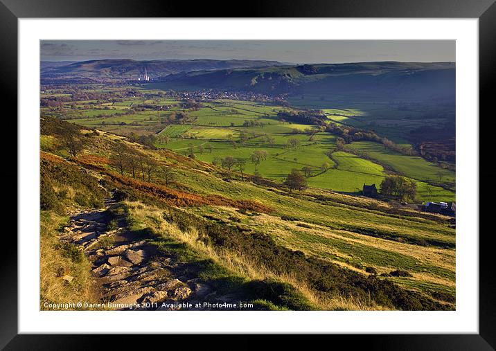 Castleton In The Hope valley Framed Mounted Print by Darren Burroughs