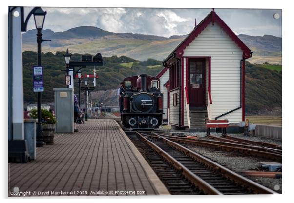Ffestiniog & Welsh Highland Railway, Porthmadog  Acrylic by David Macdiarmid