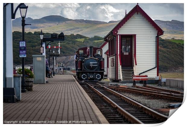 Ffestiniog & Welsh Highland Railway, Porthmadog  Print by David Macdiarmid