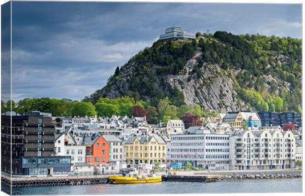 Alesund Norway Cityscape Canvas Print by Martyn Arnold