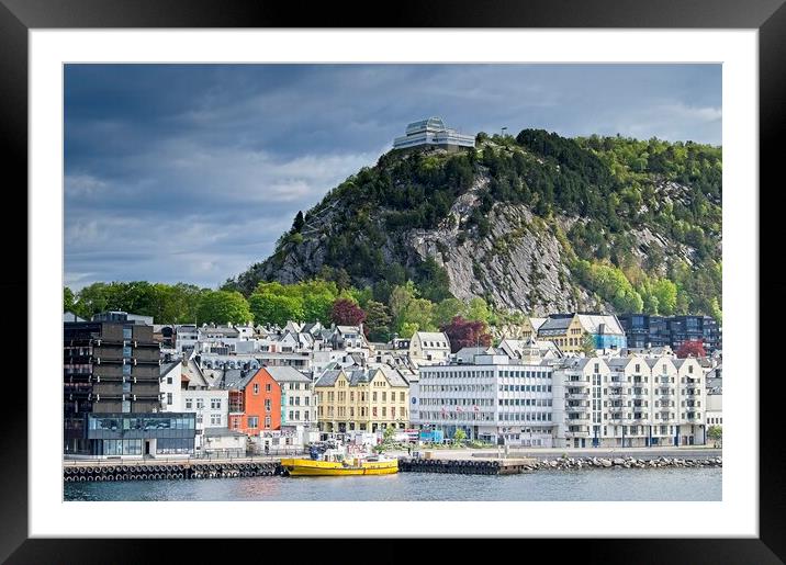 Alesund Norway Cityscape Framed Mounted Print by Martyn Arnold