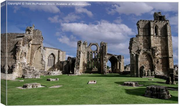 The Historic Beauty of Elgin Cathedral Canvas Print by Tom McPherson
