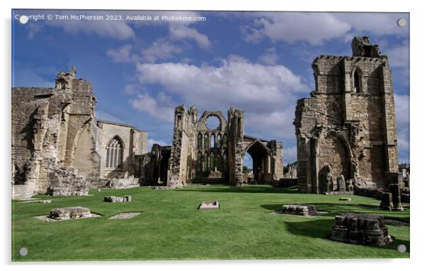The Historic Beauty of Elgin Cathedral Acrylic by Tom McPherson