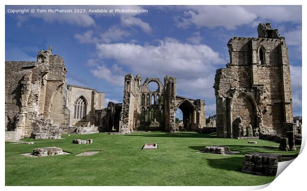 The Historic Beauty of Elgin Cathedral Print by Tom McPherson