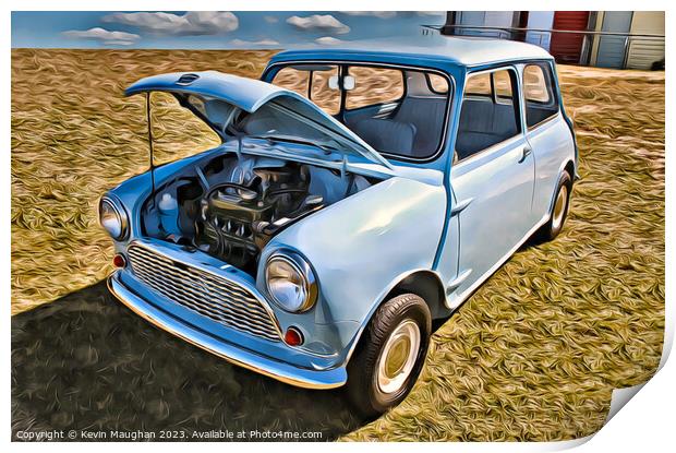 Vintage Austin Mini Car Print by Kevin Maughan
