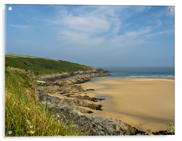 Rugged coast and beautiful beaches Acrylic by Tony Twyman