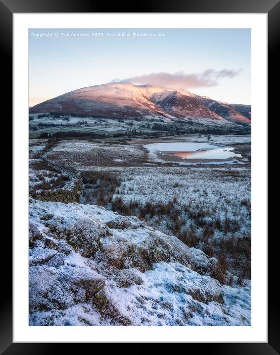 Tewet Tarn Framed Mounted Print by Paul Andrews