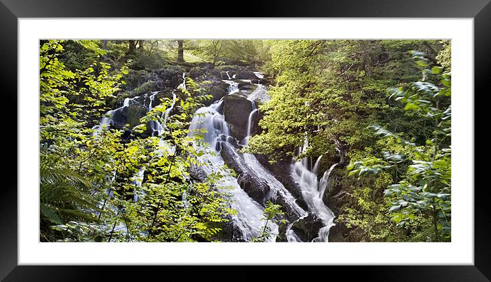 Waterfall Framed Mounted Print by Natalie Kinnear