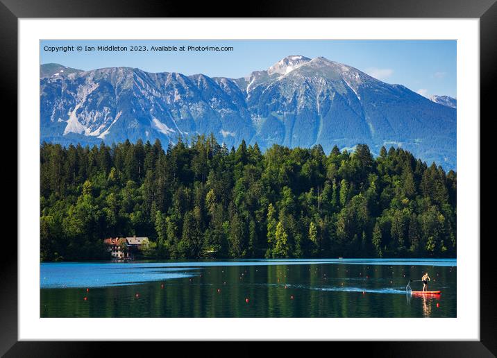 Summer afternoon at Lake Bled Framed Mounted Print by Ian Middleton