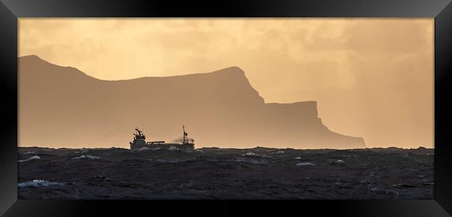 Shetland Trawler Framed Print by Kevin Howchin