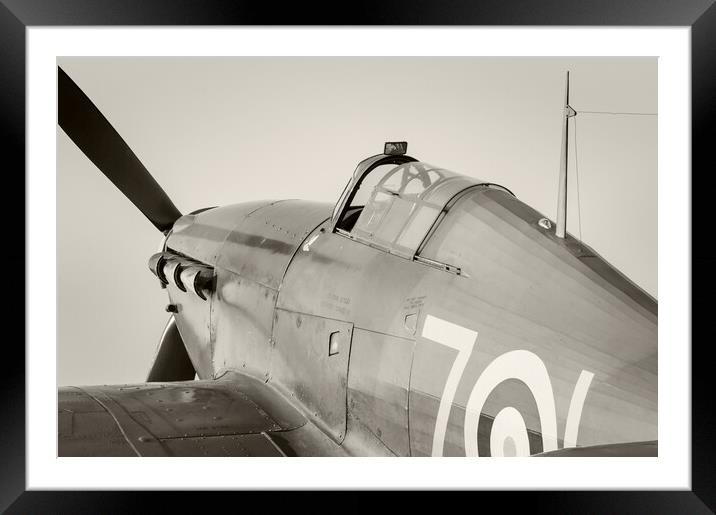 Hawker Hurricane  Framed Mounted Print by Kevin Howchin
