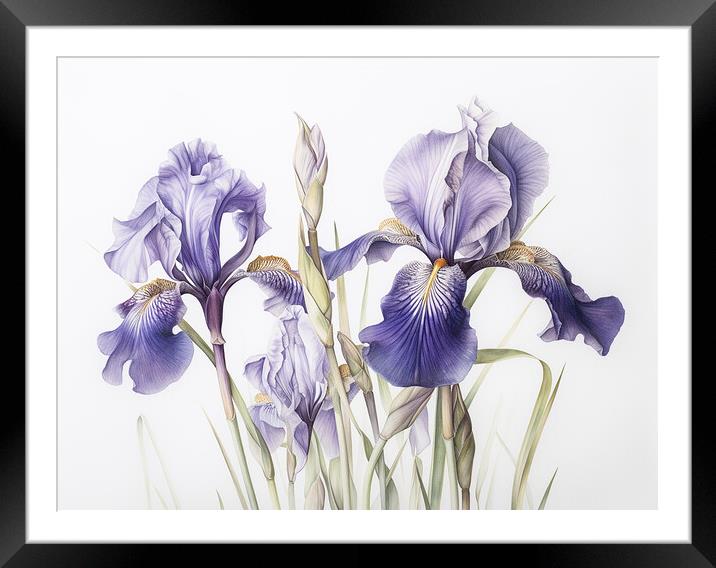 Iris Framed Mounted Print by Steve Smith