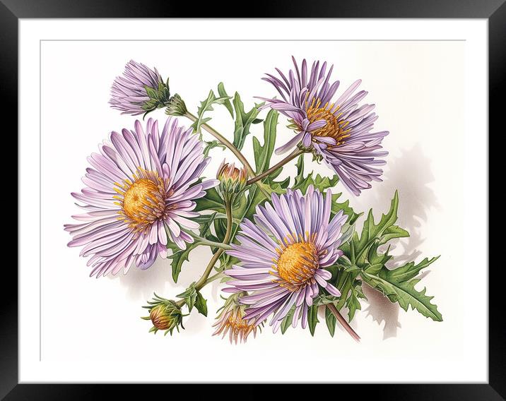 Aster Framed Mounted Print by Steve Smith