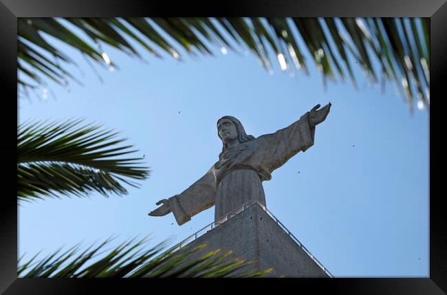 Cristo Rei - the Jesus statue in Almada, Portugal Framed Print by Lensw0rld 