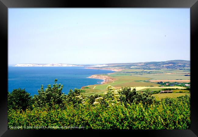 Enchanting Panorama of the Isle of Wight Framed Print by john hill