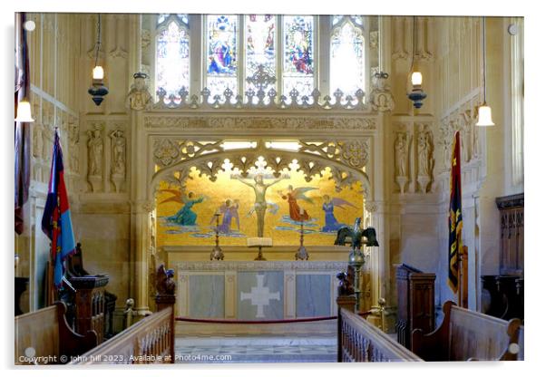 Carisbrooke Castle's Chapel of St. Nicholas: A His Acrylic by john hill