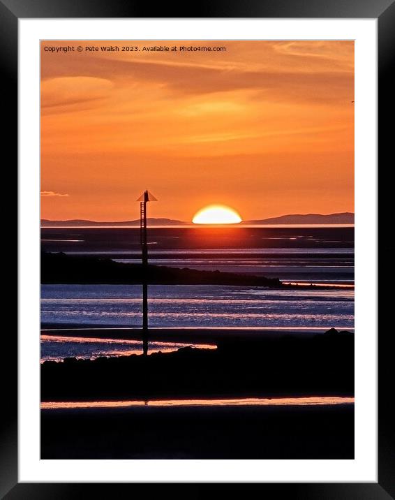 Sun set 1 Framed Mounted Print by Pete Walsh