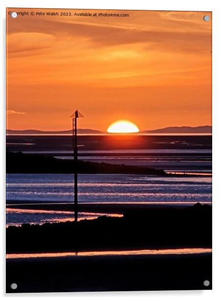 Sun set 1 Acrylic by Pete Walsh