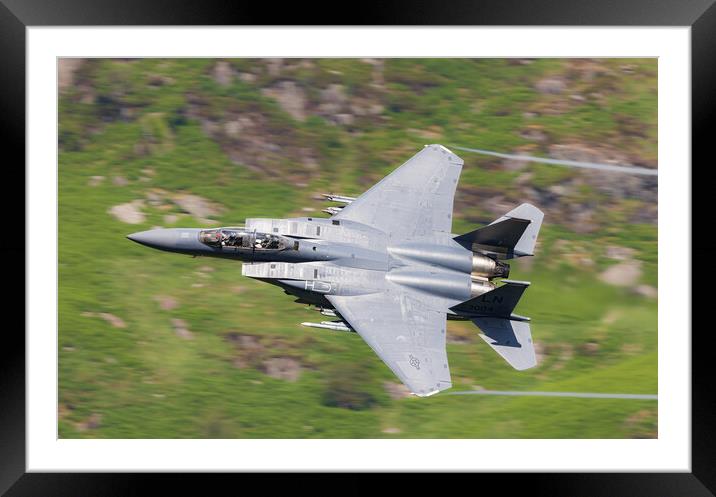 An F15 Strike Eagle Low Level Framed Mounted Print by Rory Trappe