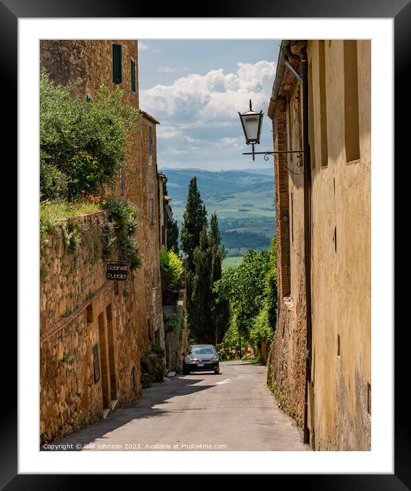Views travelling around Tuscany, Italy  Framed Mounted Print by Gail Johnson