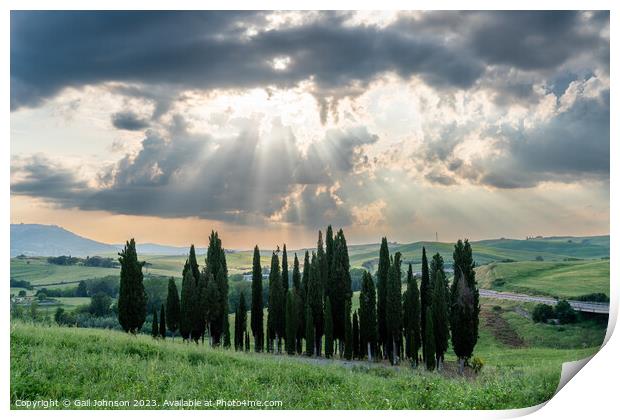 Views travelling around Tuscany, Italy  Print by Gail Johnson