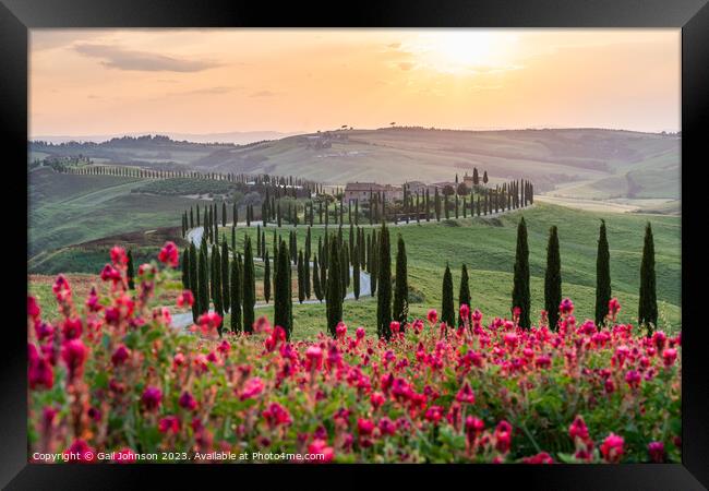 Views travelling around Tuscany, Italy  Framed Print by Gail Johnson