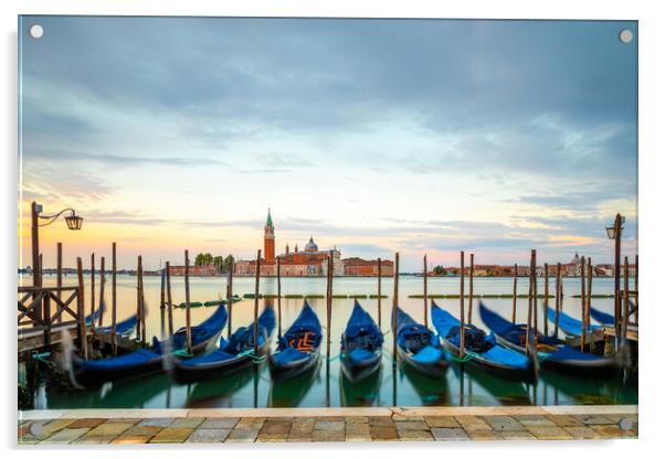 Venice Gondolas Acrylic by Phil Durkin DPAGB BPE4