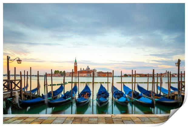 Venice Gondolas Print by Phil Durkin DPAGB BPE4