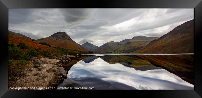 Wast water The lake district cumbria Framed Print by david siggens