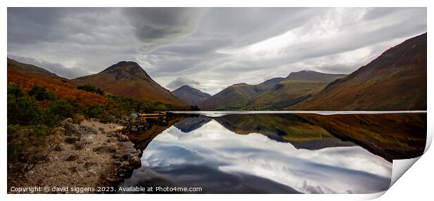 Wast water The lake district cumbria Print by david siggens