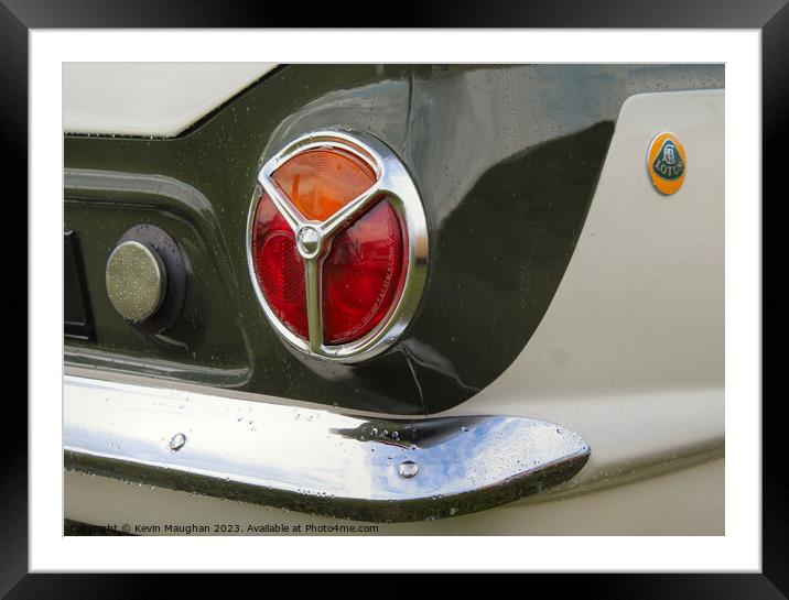 Lotus Mark 1 Cortina Rear Light Cluster Framed Mounted Print by Kevin Maughan