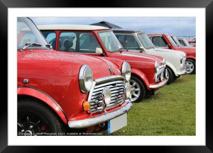 Mini's All In A Row Framed Mounted Print by Kevin Maughan