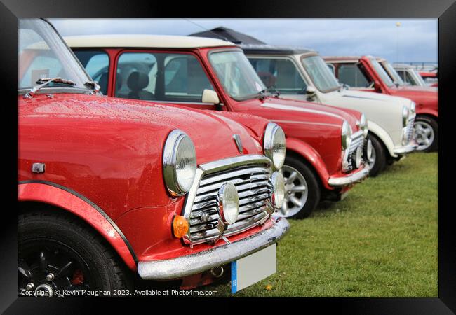 Mini's All In A Row Framed Print by Kevin Maughan