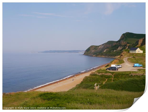 Eype Beach in Dorset. Print by Mark Ward