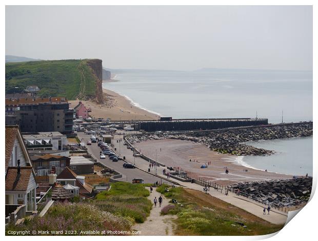 West Bay in Dorset. Print by Mark Ward