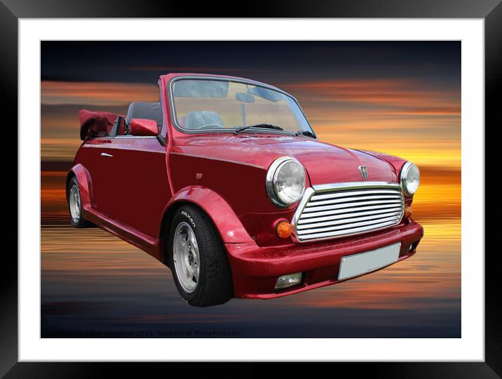 Mini Convertible Framed Mounted Print by Kevin Maughan