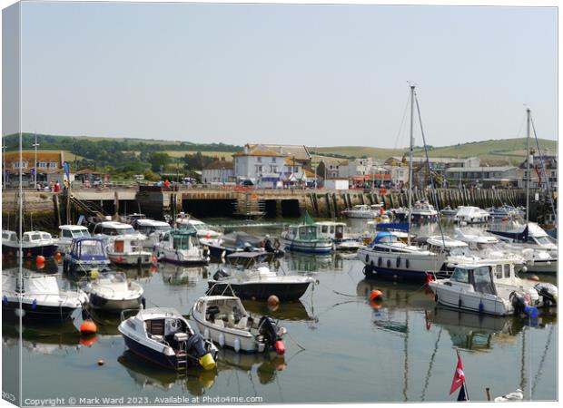 The Harbour in West Bay Dorset. Canvas Print by Mark Ward