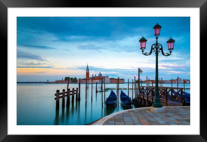 Venice Sunrise with San Giorgio Maggiore Church Framed Mounted Print by Phil Durkin DPAGB BPE4