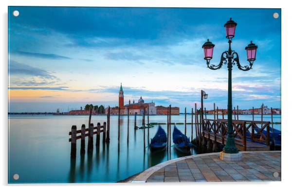 Venice Sunrise with San Giorgio Maggiore Church Acrylic by Phil Durkin DPAGB BPE4