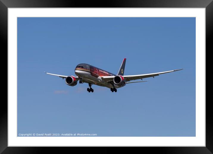 Royal Jordanian Boeing 787 Dreamliner         Framed Mounted Print by David Pyatt