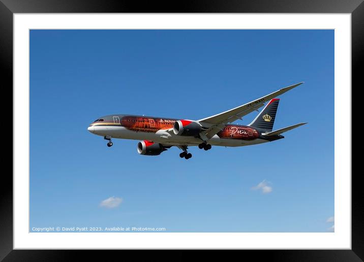 Royal Jordanian Boeing 787 Framed Mounted Print by David Pyatt