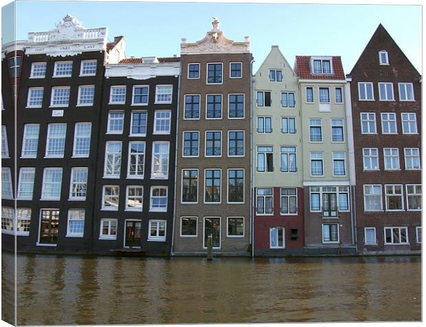 Amsterdam Canal Houses Canvas Print by andy green