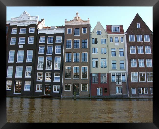 Amsterdam Canal Houses Framed Print by andy green