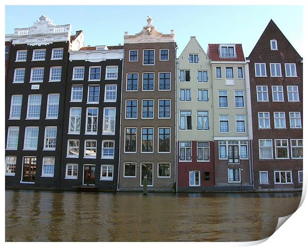 Amsterdam Canal Houses Print by andy green
