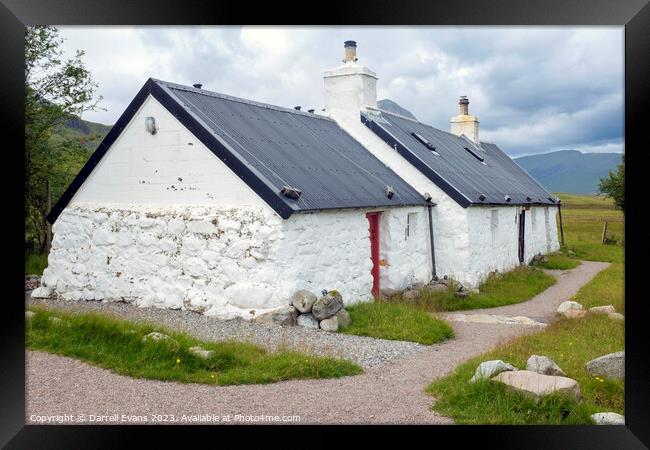 Black Rock Cottage Path Framed Print by Darrell Evans